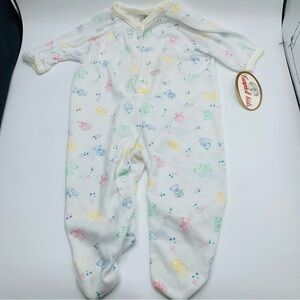 Vintage 1989 Campbell Kids Teddy Bears Footie Pajamas Small to 11lbs